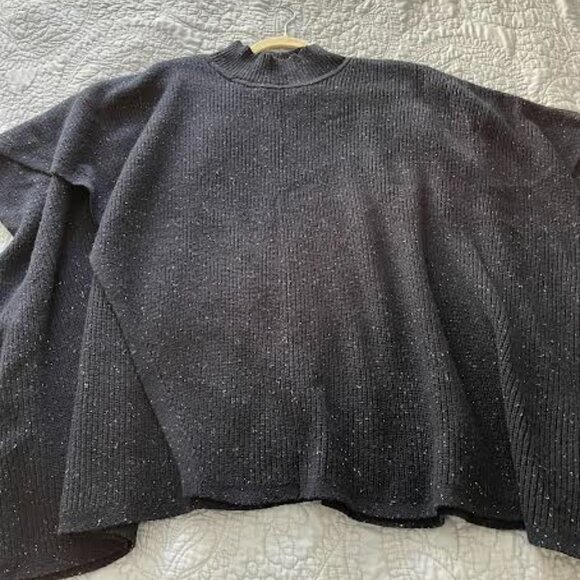 J. Jill Navy Knit Poncho/Vest XL-3X - Picture 2 of 5